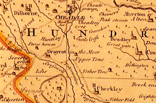 Eman Bowen map of Staffordshire