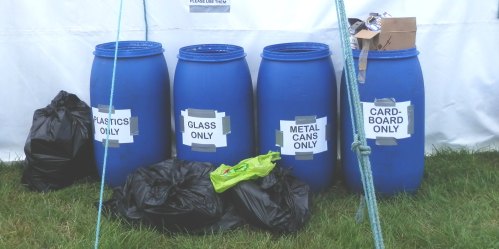 Recycling bins at Draycott Fayre 2019